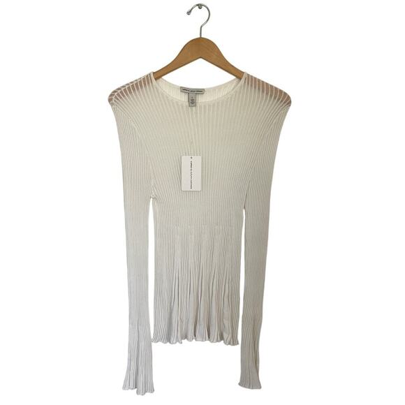 NWT Cotton by Autumn Cashmere Pleated Shadow Bell Sleeve Top Size Medium - Picture 1 of 4